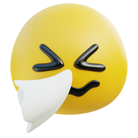 くしゃみの絵文字  3D Icon
