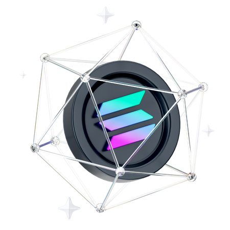 솔라나 네트워크  3D Icon
