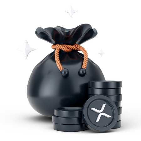 リップルコインバッグ  3D Icon