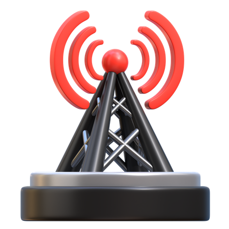 ネットワークポール  3D Icon
