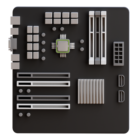 마더보드  3D Icon