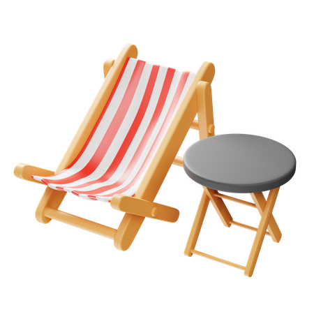 ビーチラウンジャー  3D Icon