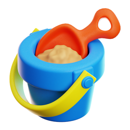 砂バケツ  3D Icon