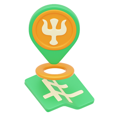 心理学者クリニックの場所  3D Icon