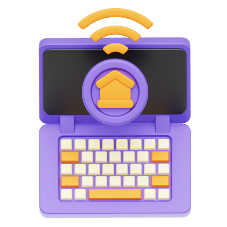 원격 근무  3D Icon