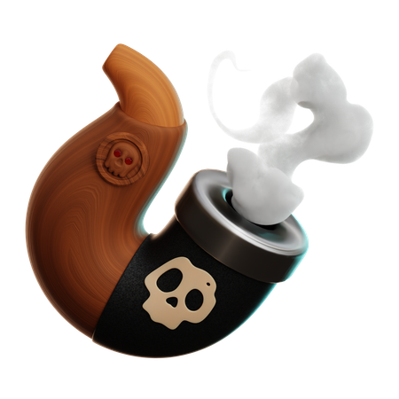 해적 담배 파이프  3D Icon