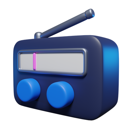 라디오  3D Icon