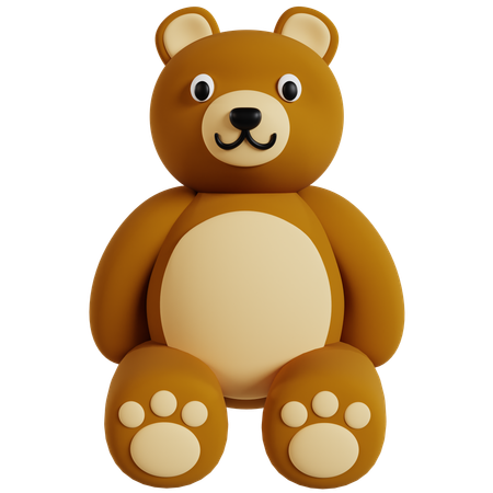 愛らしいクマのイラスト  3D Icon