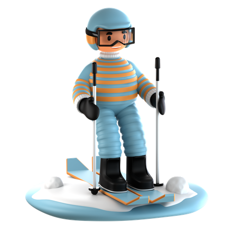 스키 타기 3D Icon