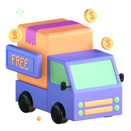 無料配達  3D Icon