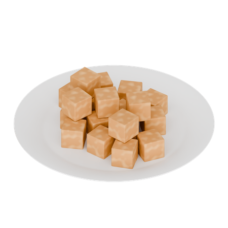 インドネシア料理 揚げ豆腐  3D Icon