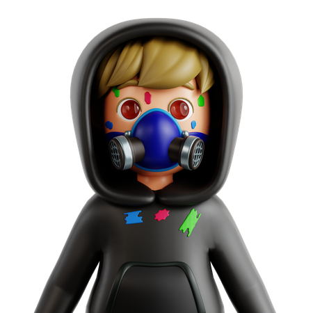 낙서 예술가  3D Icon