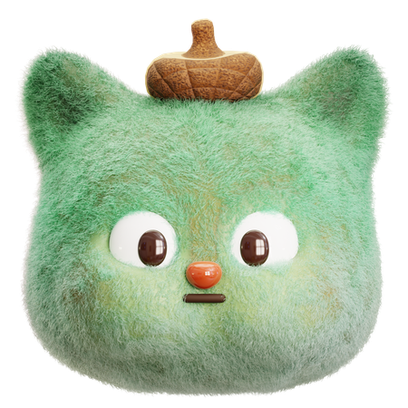 吐き気を催すリスの顔  3Dアイコン