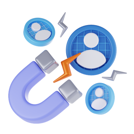 사용자 매력  3D Icon
