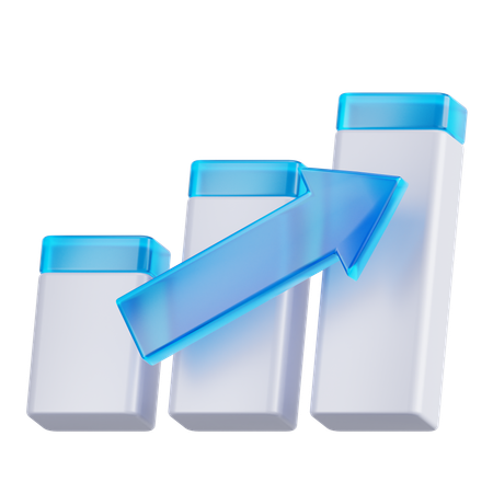 성장 차트  3D Icon
