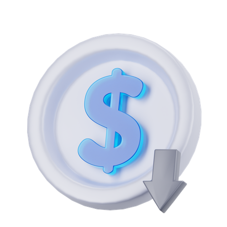 동전을 내려놓다  3D Icon