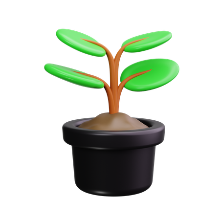 植木鉢  3D Icon