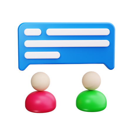 의사소통  3D Icon