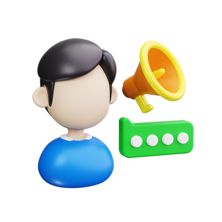커뮤니티 매니저  3D Icon