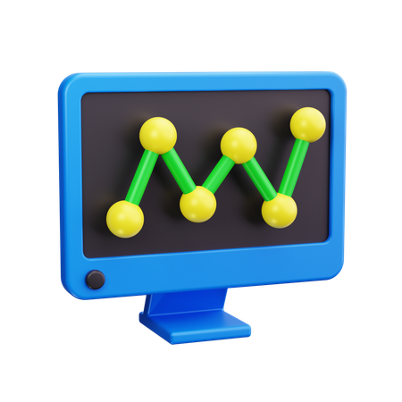 온라인 분석 차트  3D Icon