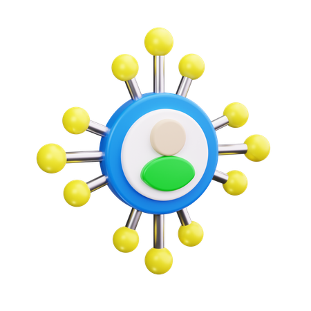 사용자 연결  3D Icon