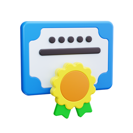 졸업 증서  3D Icon