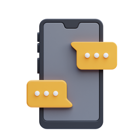 모바일 채팅  3D Icon