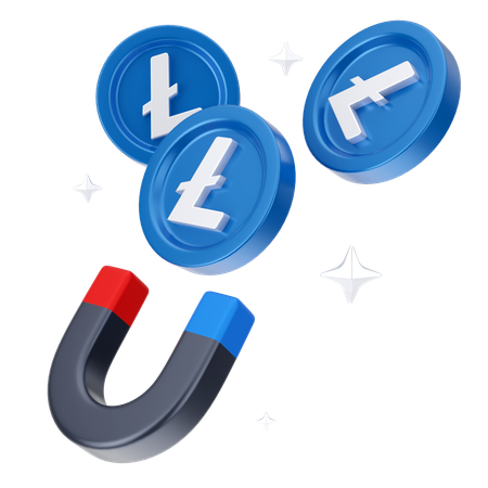 ラインコインを引き付ける  3D Icon