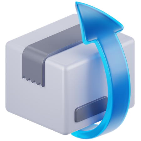 반품 패키지  3D Icon