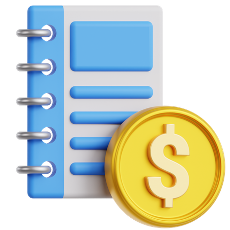 会計帳簿  3D Icon
