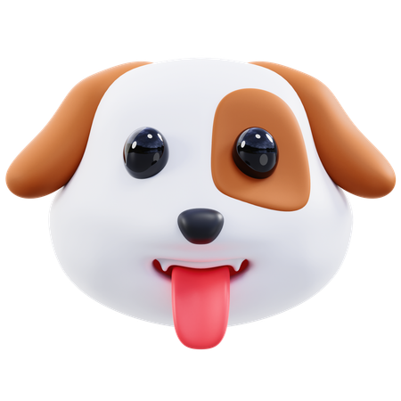 犬が滑った  3D Icon