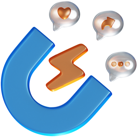 고객 참여  3D Icon