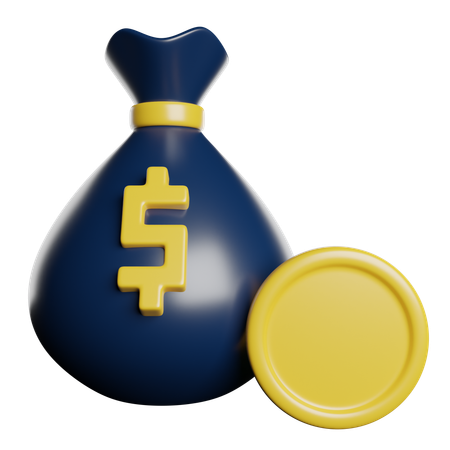 돈 가방  3D Icon