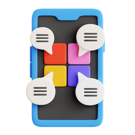 グループチャット  3D Icon