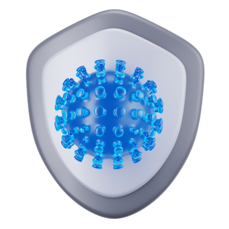 ウイルス 防止  3D Icon