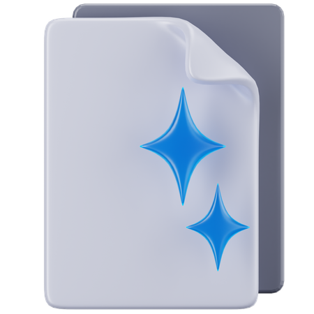 空白の文書  3D Icon