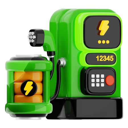 充電ステーション  3D Icon