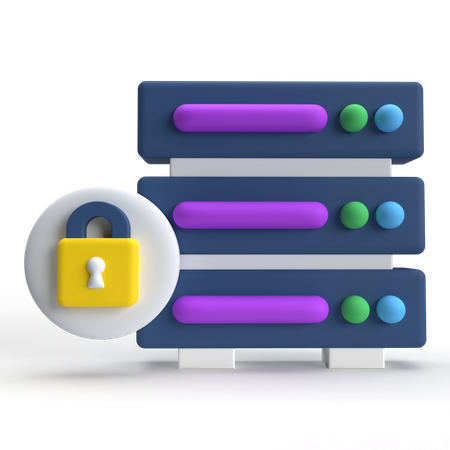 데이터베이스 보안  3D Icon