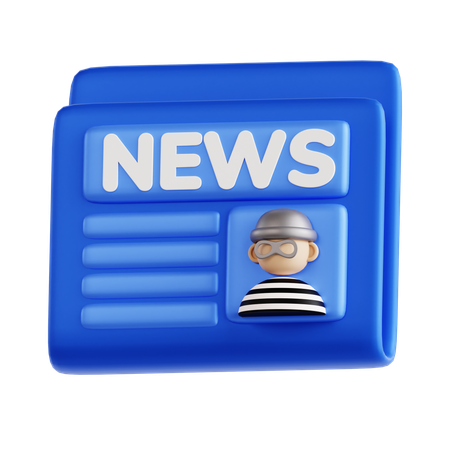 범죄 뉴스  3D Icon