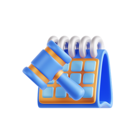 입찰 날짜  3D Icon