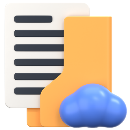 클라우드 폴더  3D Icon