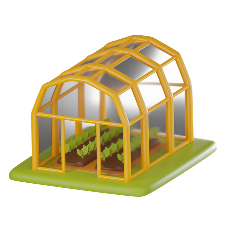 그린 하우스  3D Icon