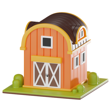 외양간  3D Icon