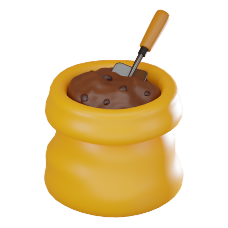 비료 봉지  3D Icon