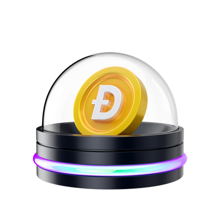 도지코인 홀로그램  3D Icon