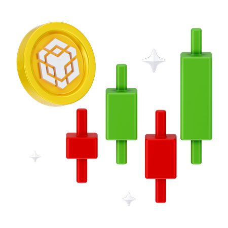 バイナンスの成長  3D Icon