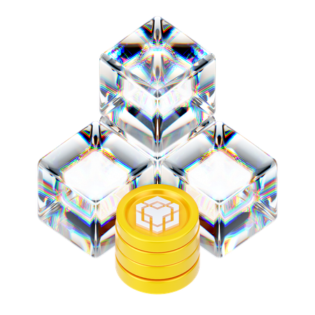 バイナンスブロックチェーン  3D Icon
