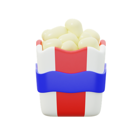 팝콘  3D Icon