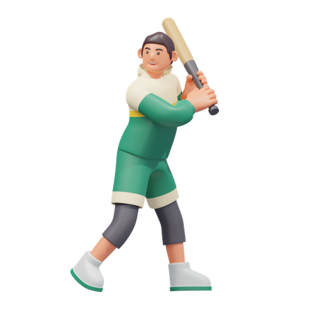 野球のスイング  3D Icon