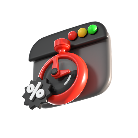 제한된 시간  3D Icon